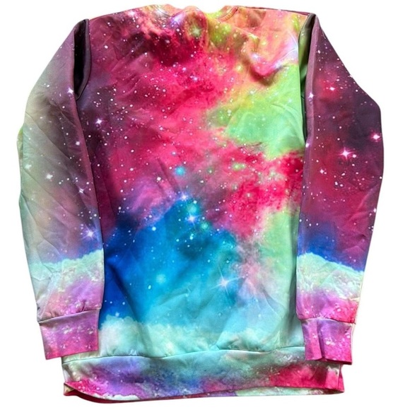 Colorful Sponge Bob Patrick Graphic Sweatshirt - Picture 2 of 5